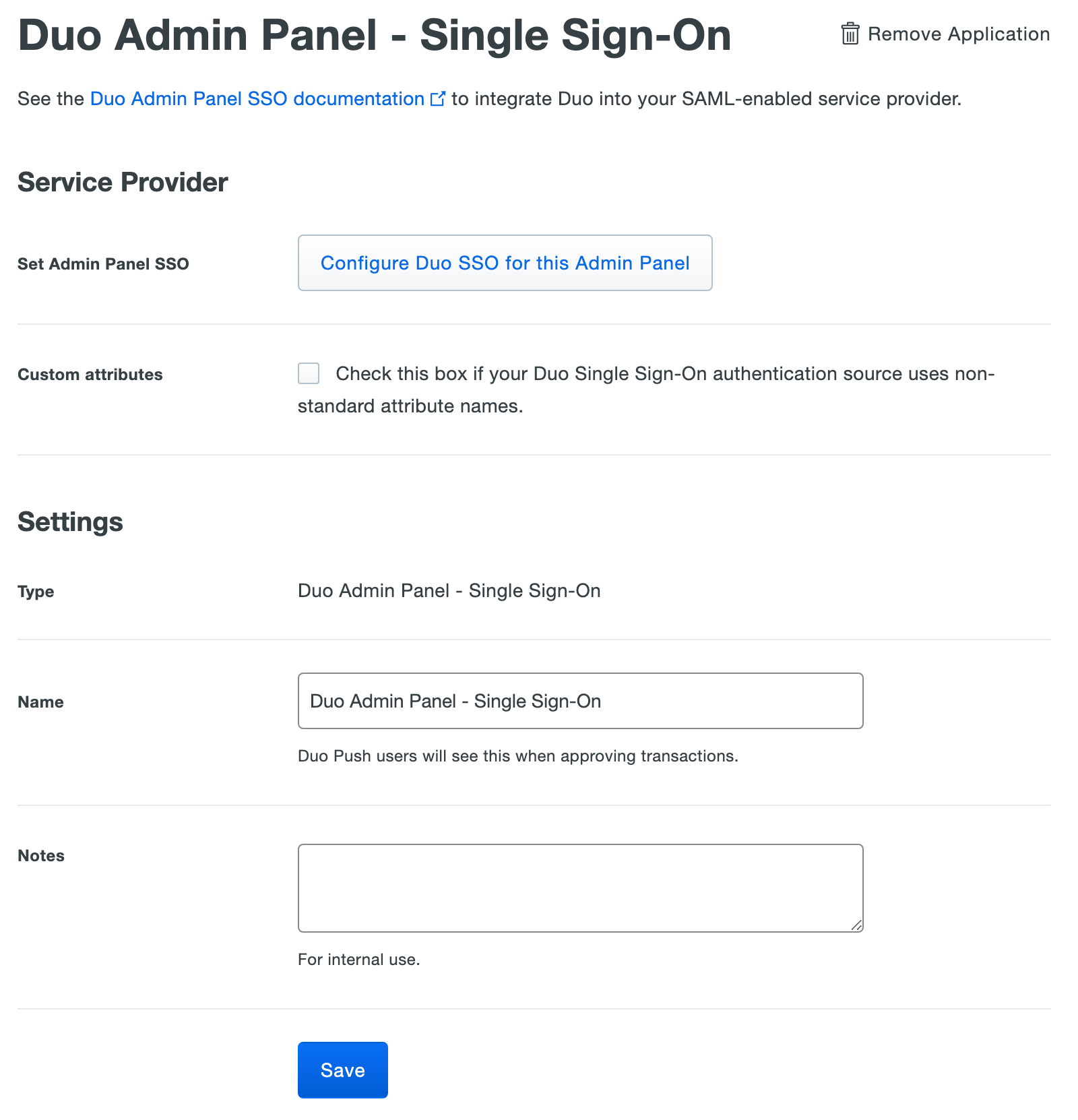 Duo Admin Panel Overview