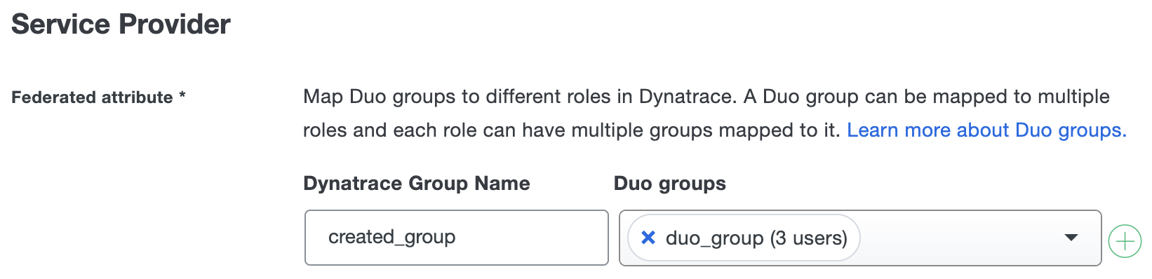 Duo Dynatrace Mapped Groups