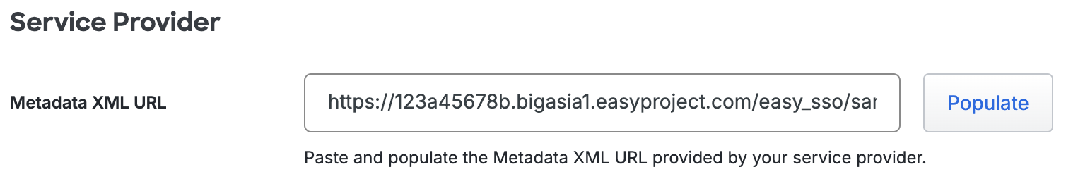 Duo Easy Project Metadata XML URL