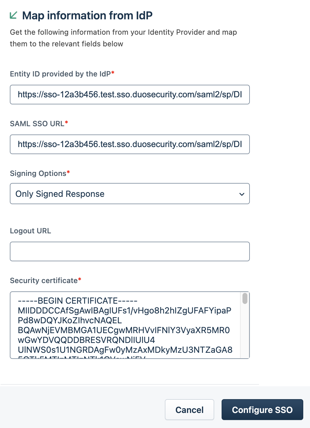 Freshdesk IdP Entity ID and SAML SSO URL