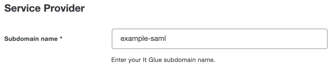Duo IT Glue Subdomain Name Field