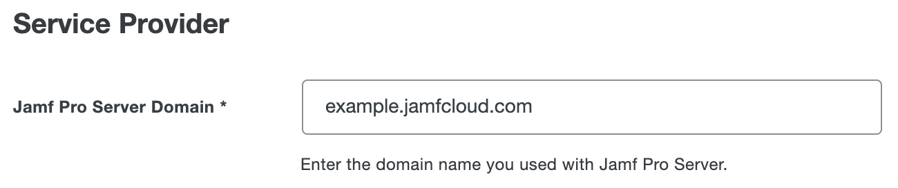 Duo Jamf Pro Server Domain Field