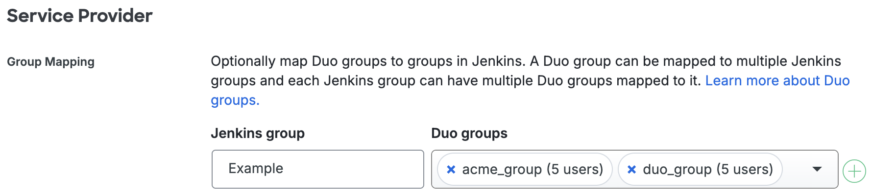 Duo Jenkins Group Mapping Fields