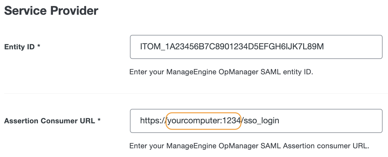 Duo ManageEngine OpManager Service Provider Fields