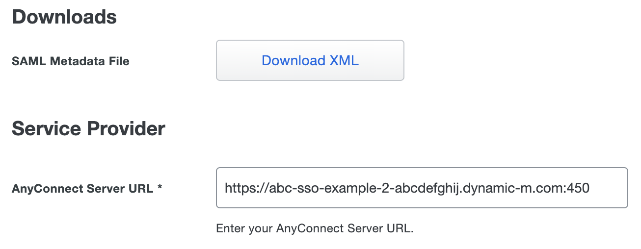 AnyConnect Server URL from Meraki Secure Client