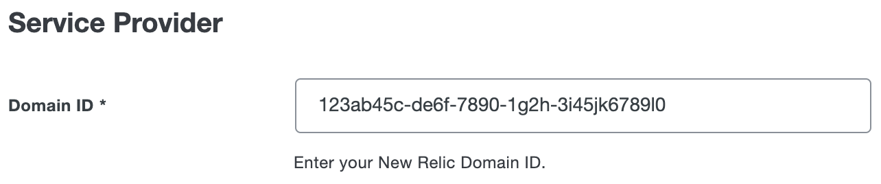Duo New Relic Domain ID