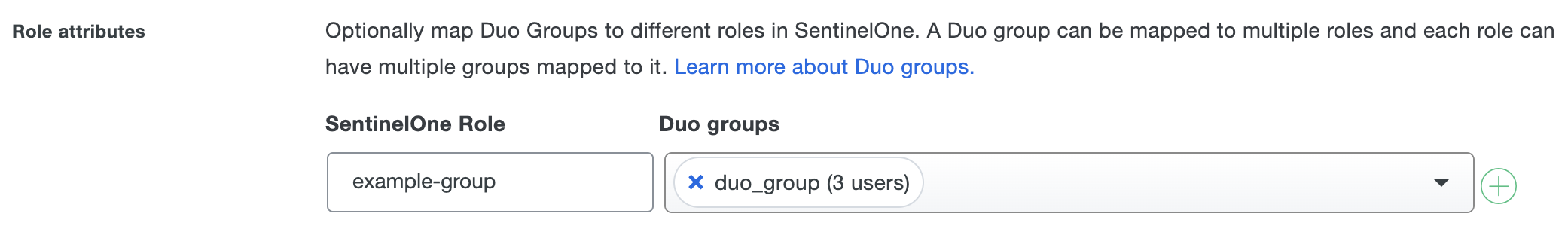 Duo SentinelOne Group Mapping Fields