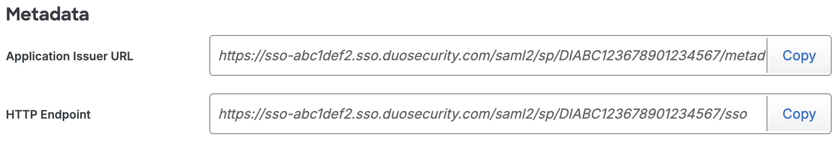 Duo Small Improvements Metadata URLs