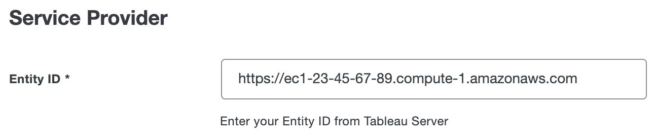 Duo Tableau Server Entity ID