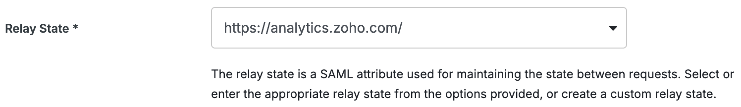 Duo Zoho Analytics Relay State Field