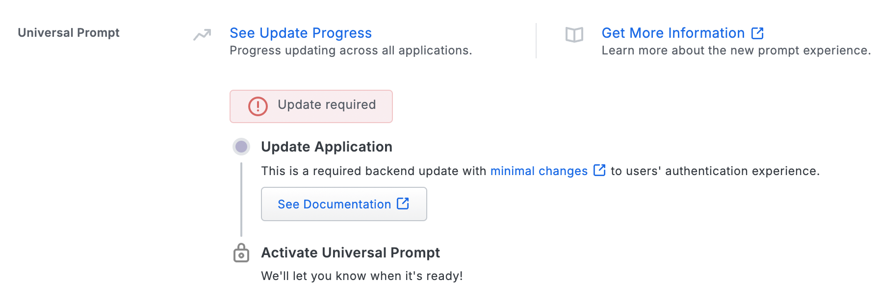 Universal Prompt Info - Update Required