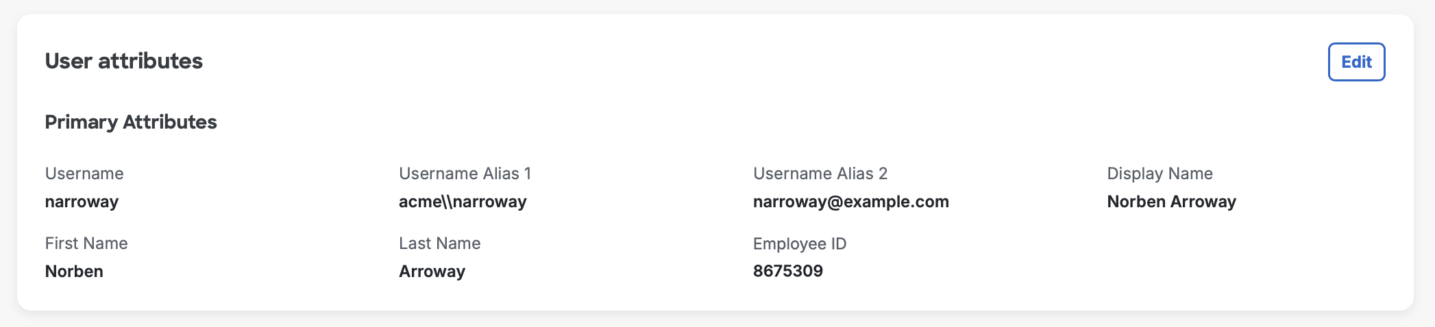 User Attributes in User Details