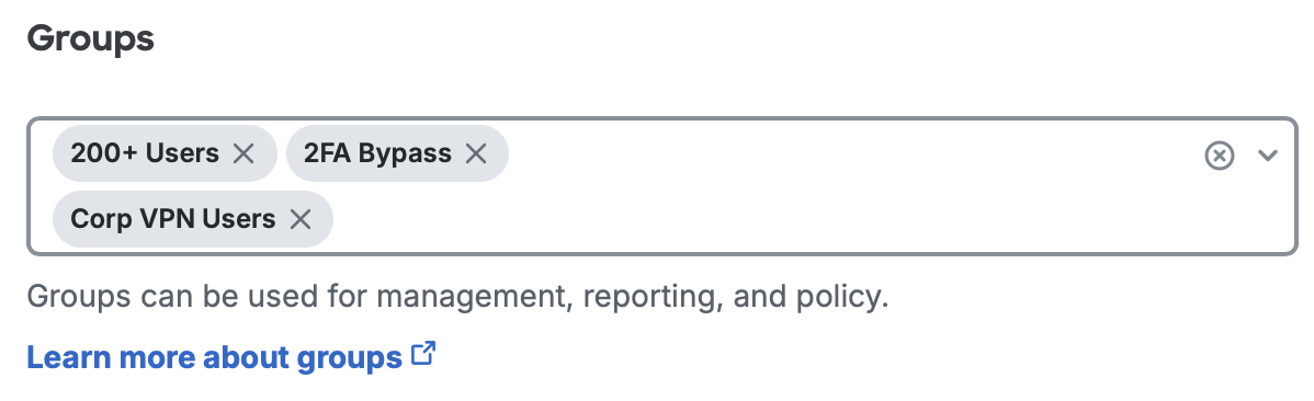 Adding Groups to a User from the User's Details Page