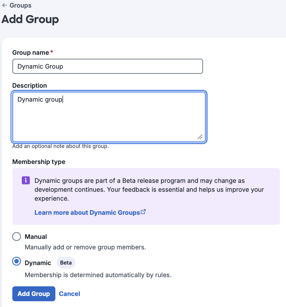 Create a Dynamic Group