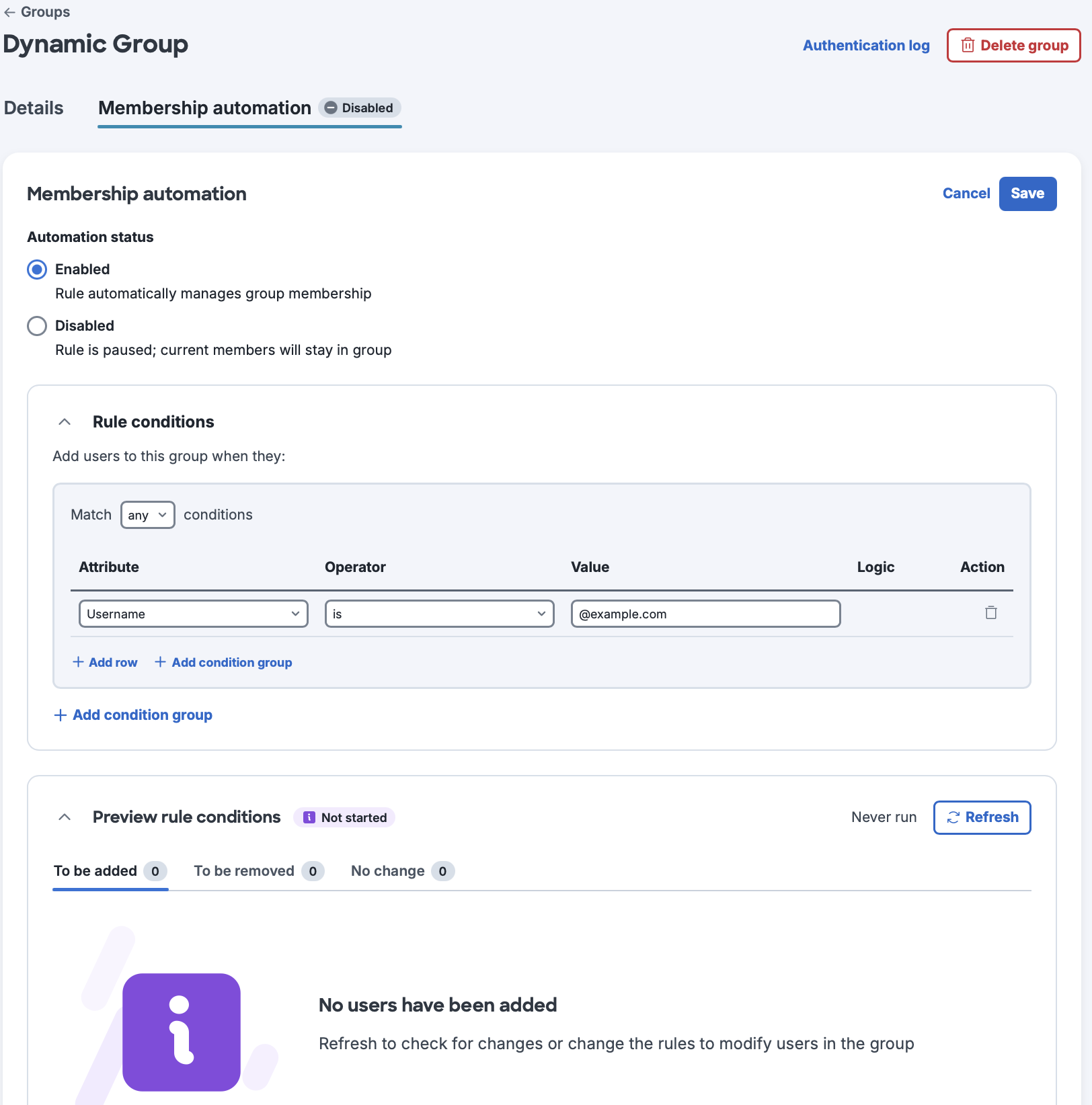 Edit Membership Automation