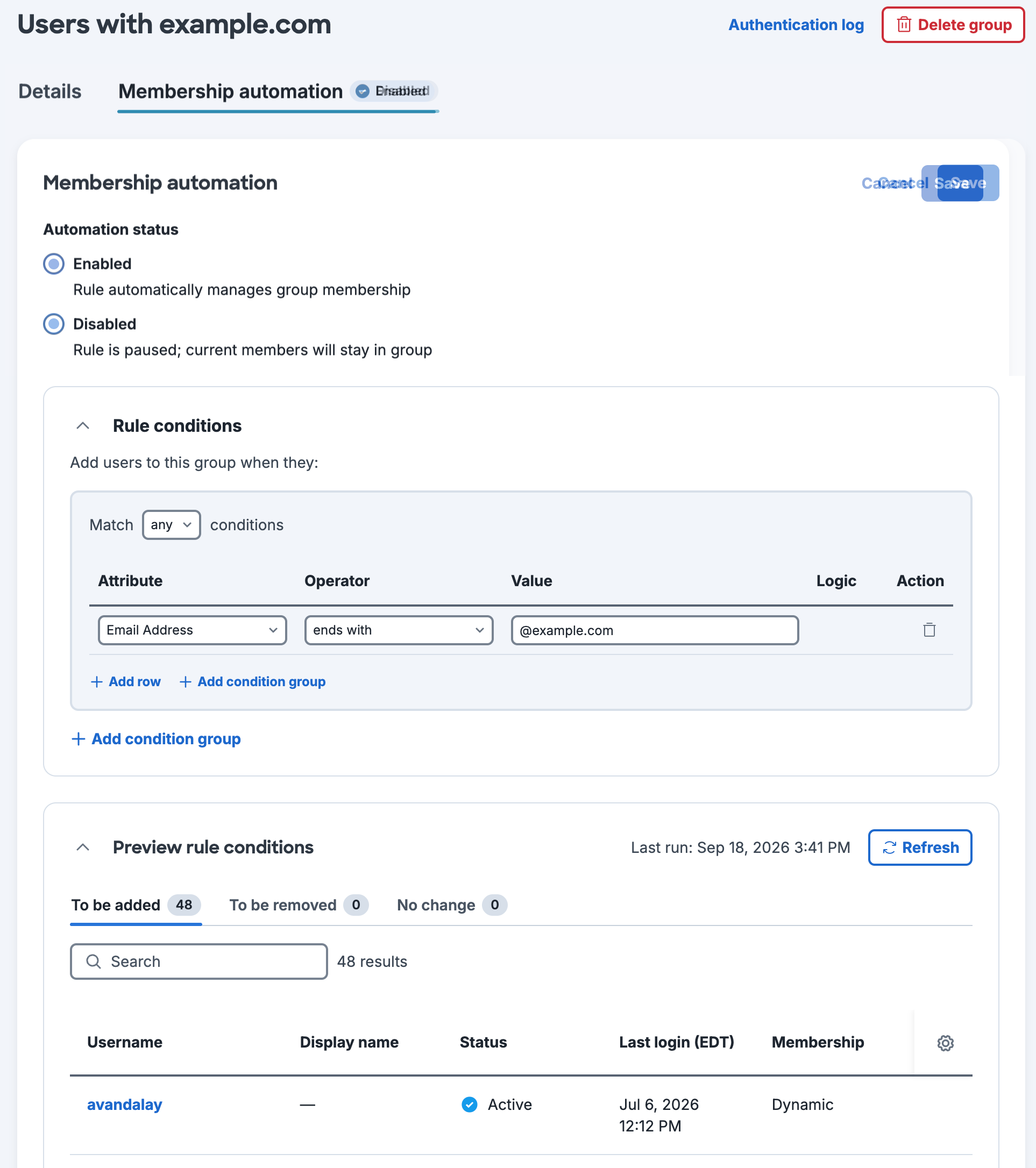 Edit Membership Automation