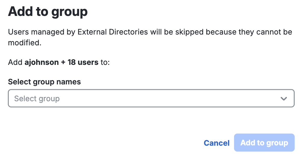 Select Destination Group