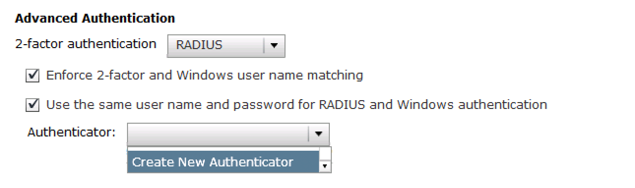 Enable Options and Add New Authenticator