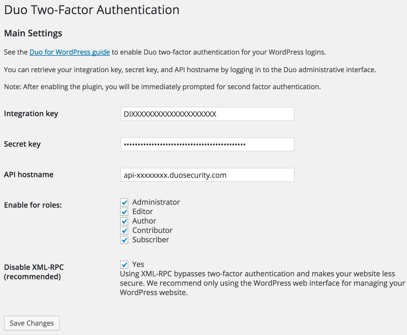 open duo settings