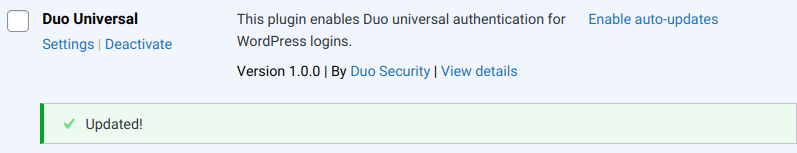 Duo Universal Plugin Updated