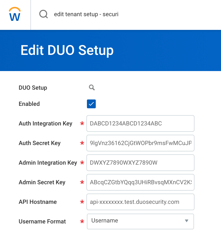 duo admin page