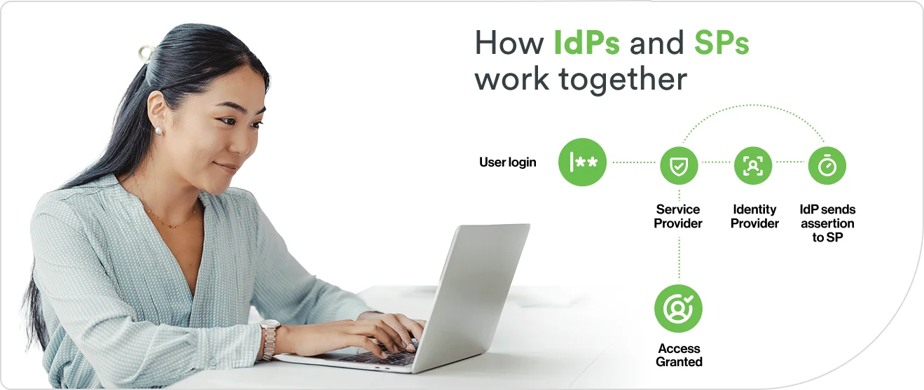 Woman sitting at her desk, typing on a laptop