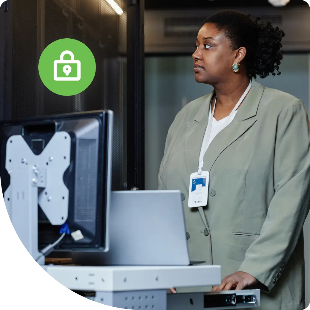 Healthcare worker accessing trusted EMR devices using IAM Identity and Access Management with Duo