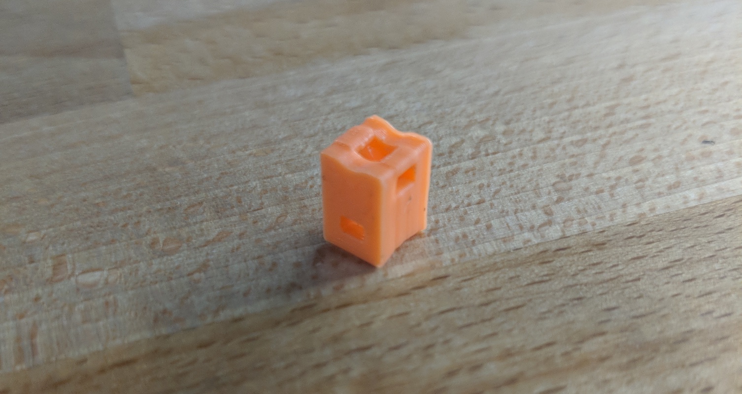 Photo of a 3d-printed standoff for an antenna element