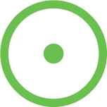 Large circle with a dot in the middle of it representing Duo's free edition of MFA.