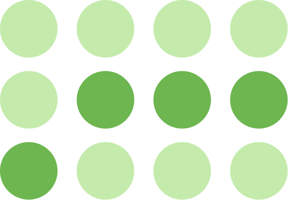 duo header image of several green circles