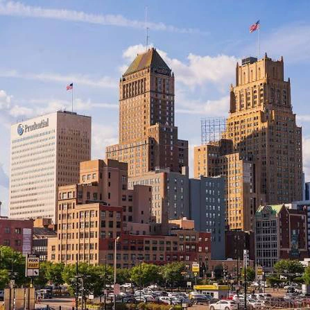 A building landscape in the city of Newark