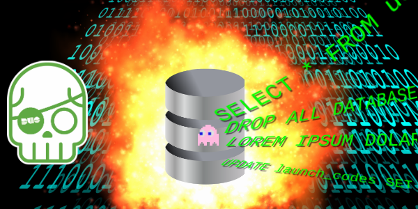 Binary code and explosions, representing a serious vulnerability known as BACKRONYM.