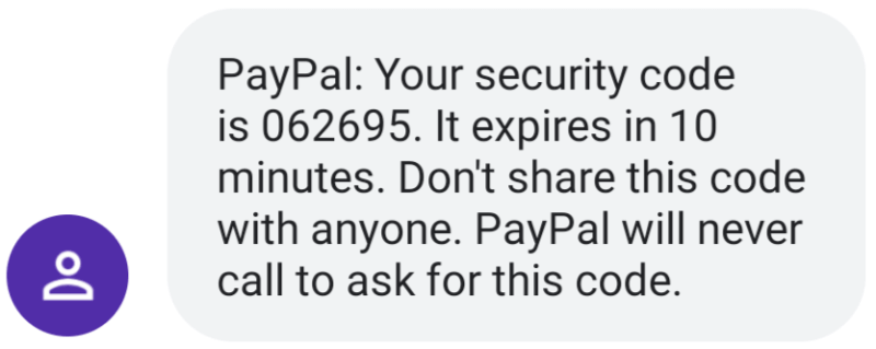 Two-factor authentication for PayPal