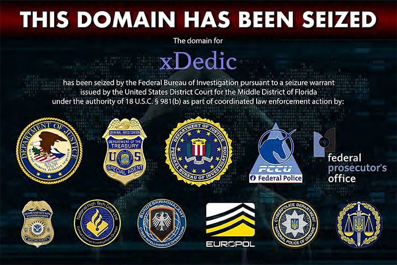 xDedic marketplace: This domain has been seized