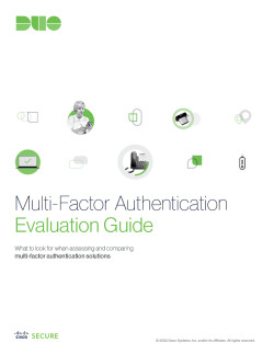 Multi-Factor Authentication Evaluation Guide ebook cover by Duo Security.