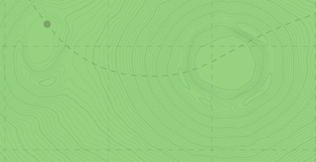 Graphic topographic image, in a Duo green color filter