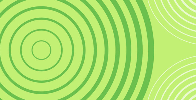 Blog banner image featuring green spirals
